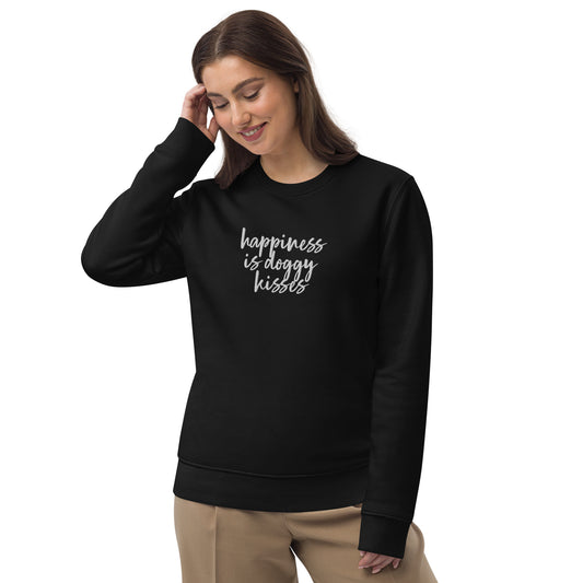 Pullover - happiness is doggy kisses - gestickt