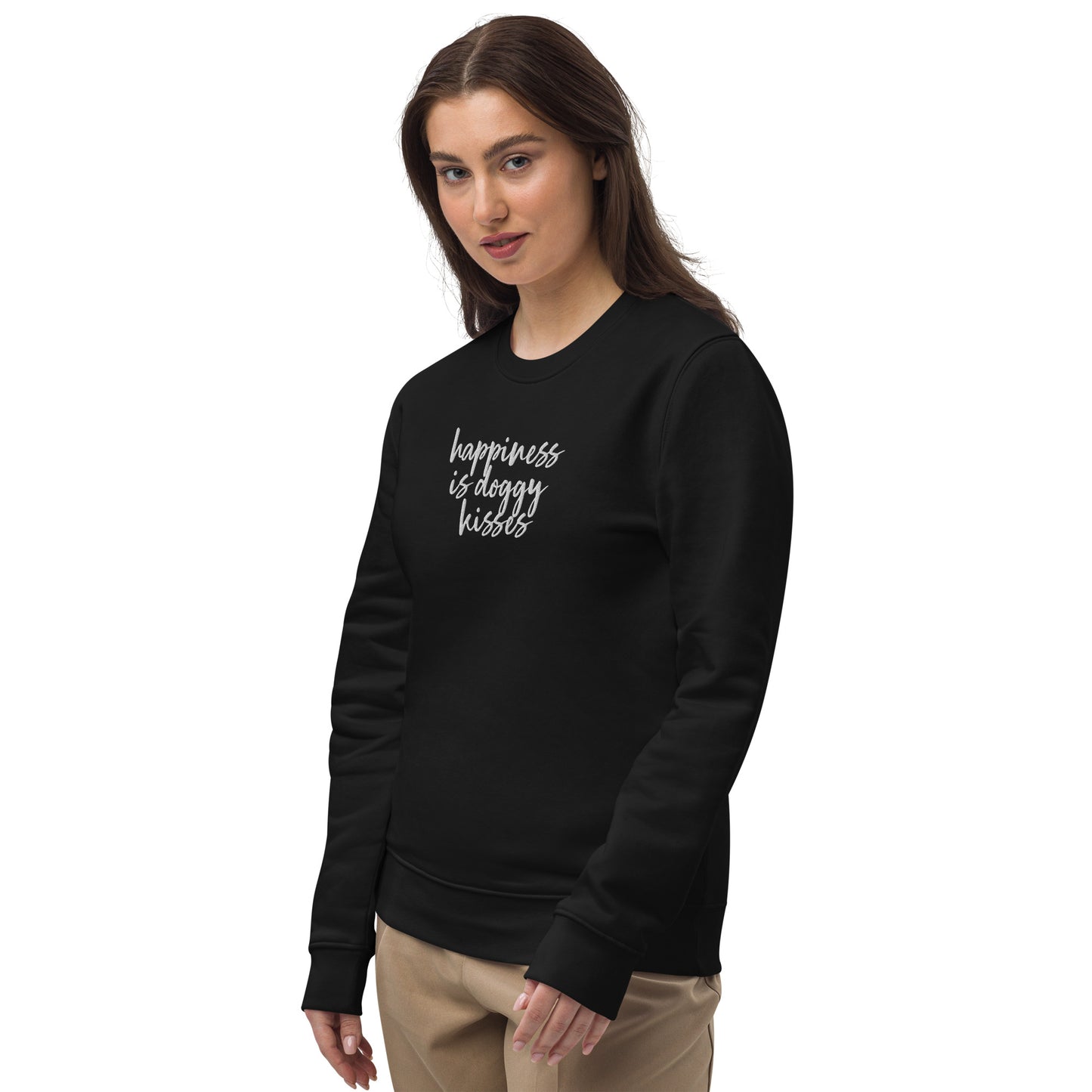 Pullover - happiness is doggy kisses - gestickt