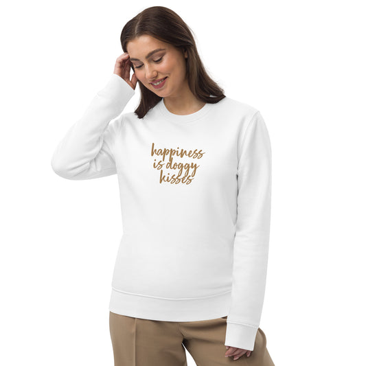 Pullover - Doggy Kisses (weiß) - gestickt